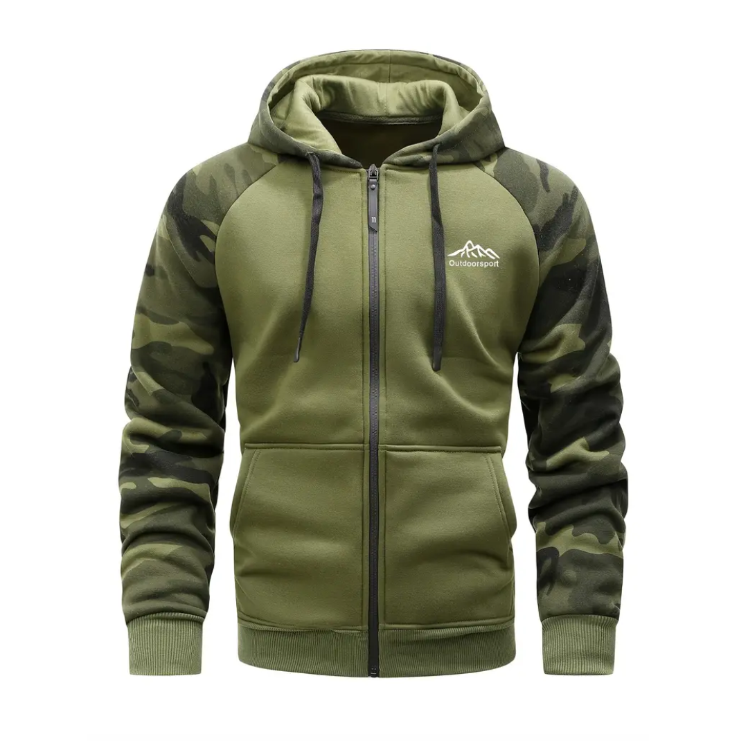 Heren Camo Fleece Hoodie – Warm & Comfortabel – Winter & Herfst