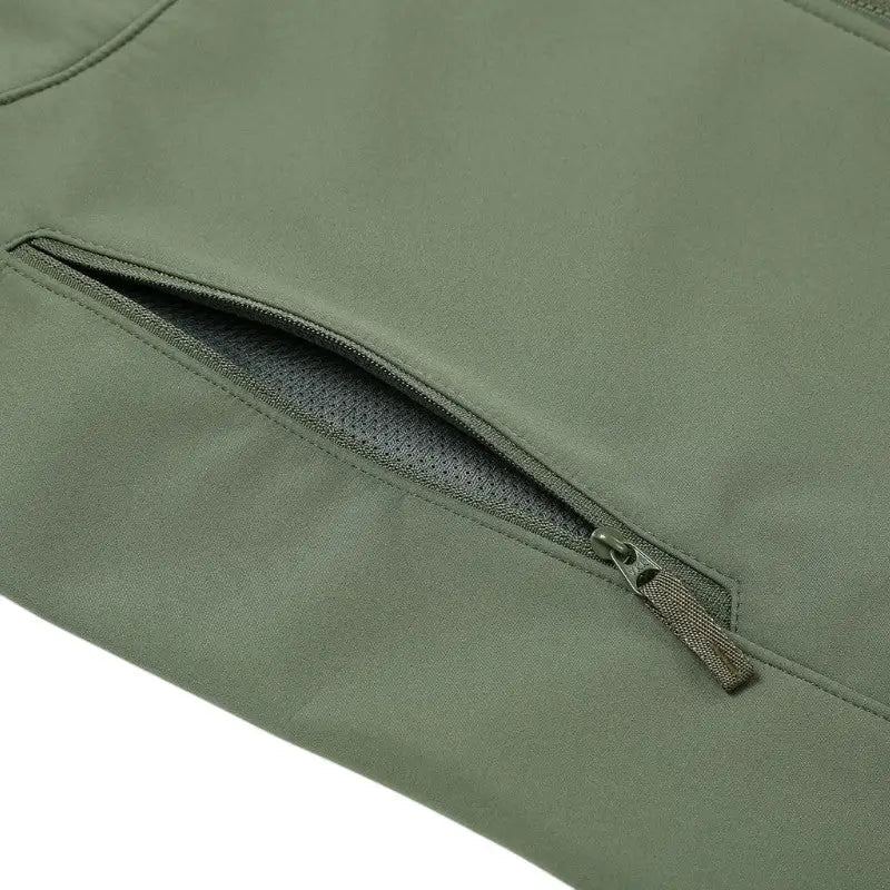 Softshell jas heren met fleece voering en staande kraag
