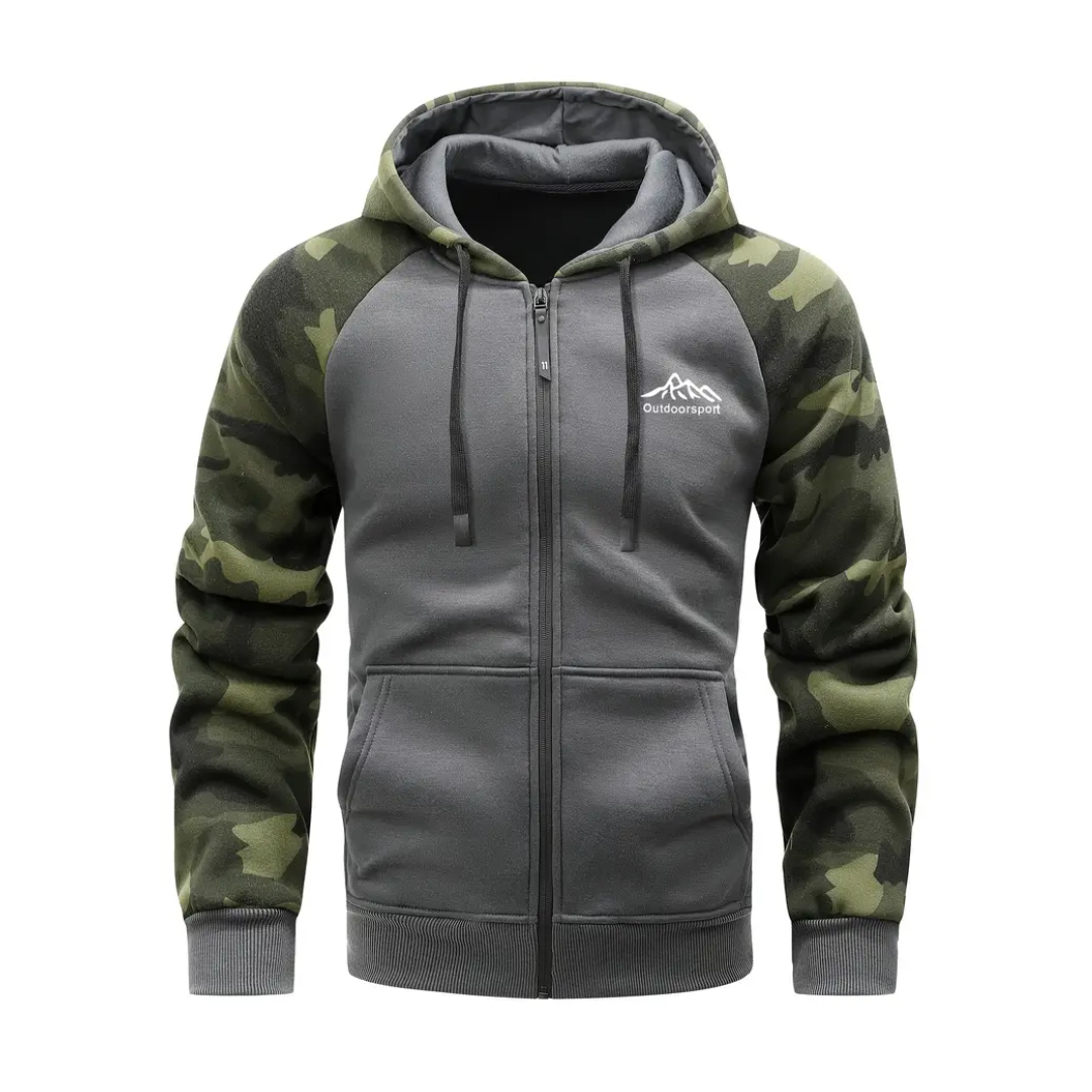Heren Camo Fleece Hoodie – Warm & Comfortabel – Winter & Herfst