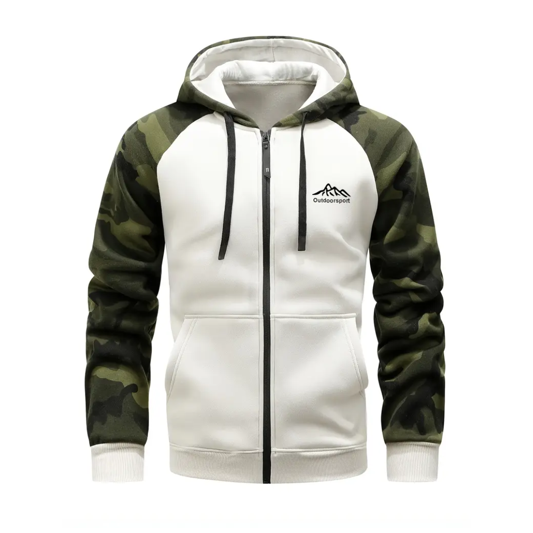 Heren Camo Fleece Hoodie – Warm & Comfortabel – Winter & Herfst