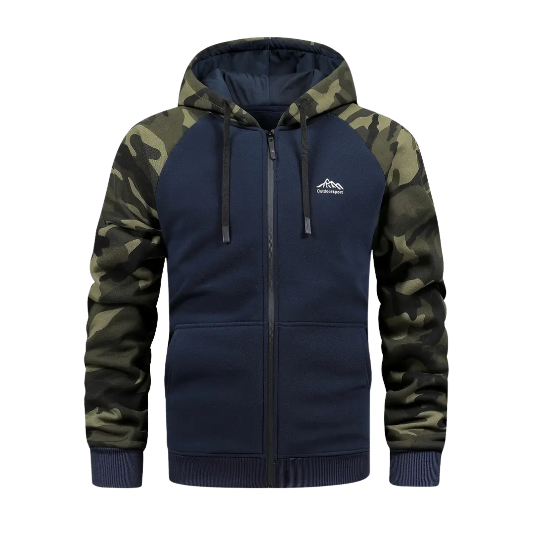 Heren Camo Fleece Hoodie – Warm & Comfortabel – Winter & Herfst