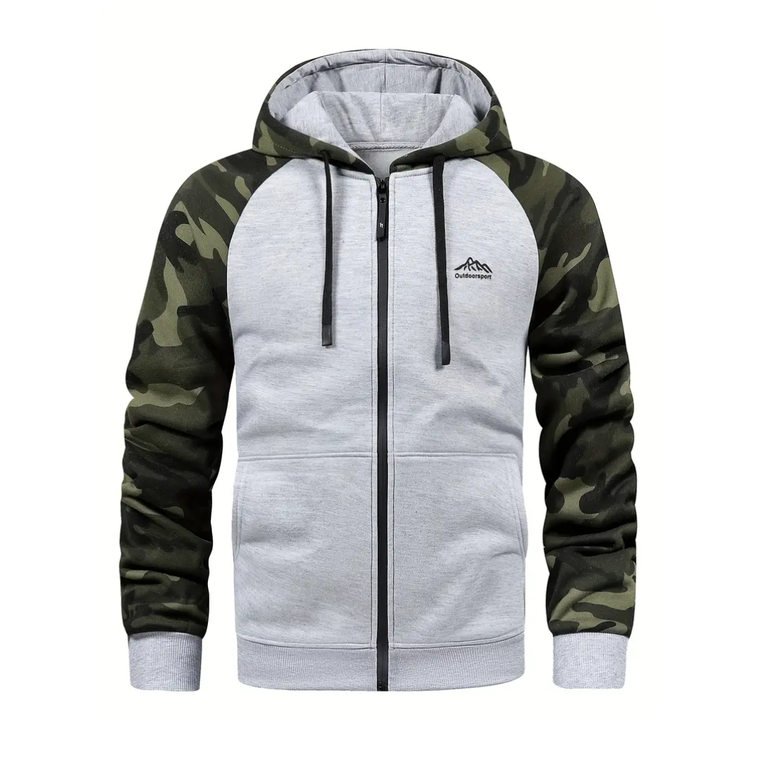 Heren Camo Fleece Hoodie – Warm & Comfortabel – Winter & Herfst