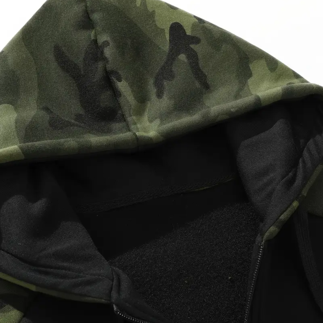Heren Camo Fleece Hoodie – Warm & Comfortabel – Winter & Herfst