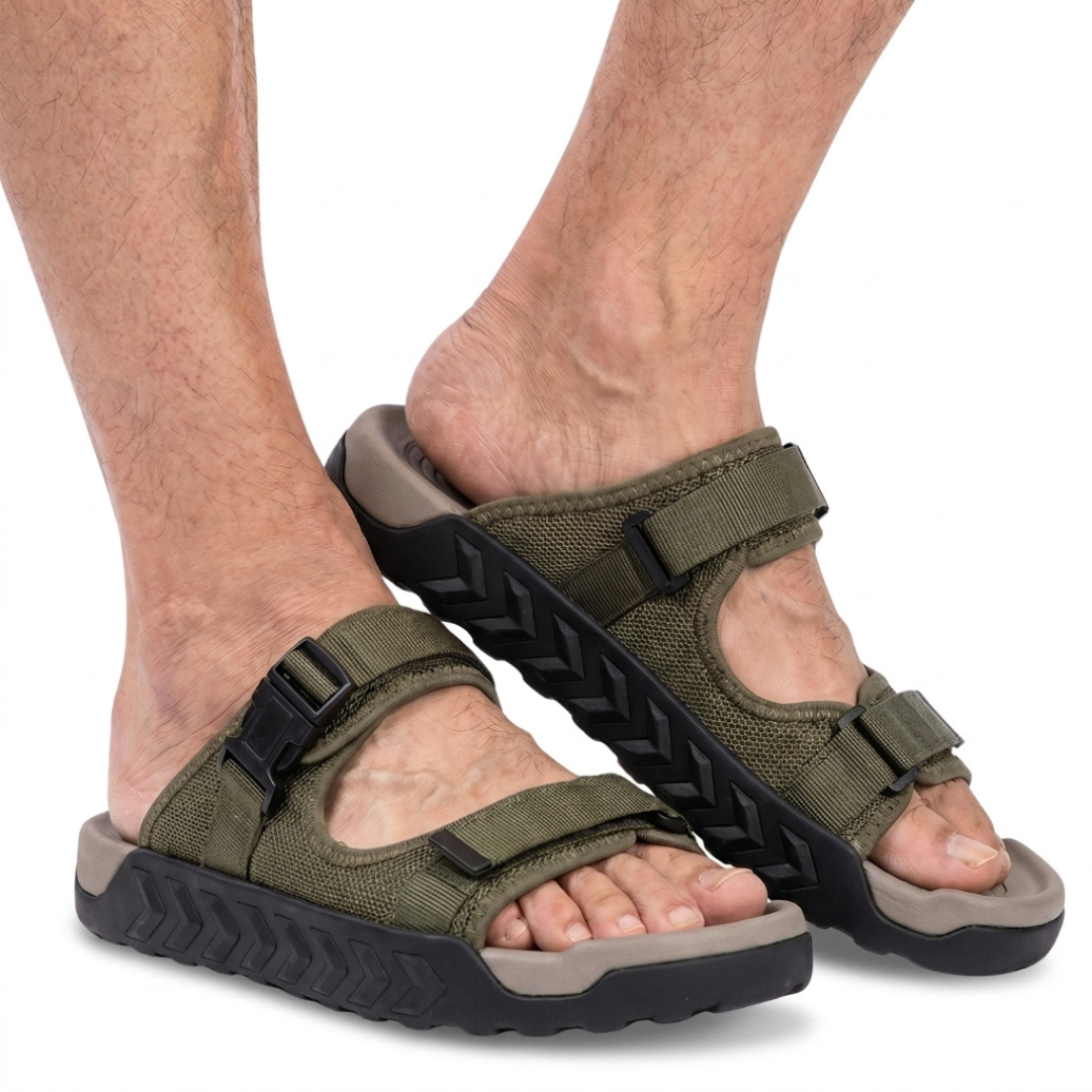 Heren Outdoor Slide Sandalen - Verstelbare Band - Antislip Zool