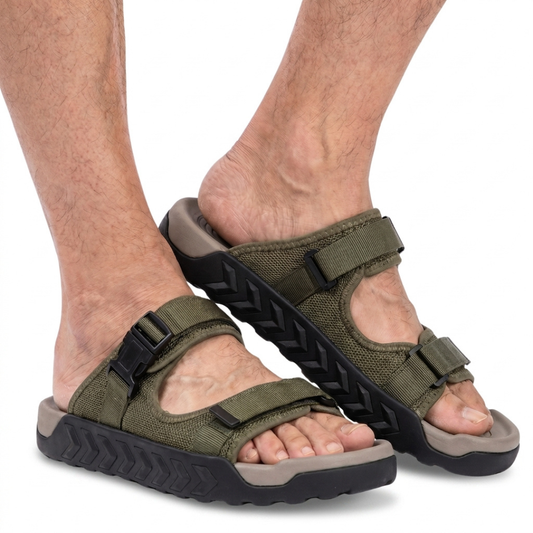Heren Outdoor Slide Sandalen - Verstelbare Band - Antislip Zool