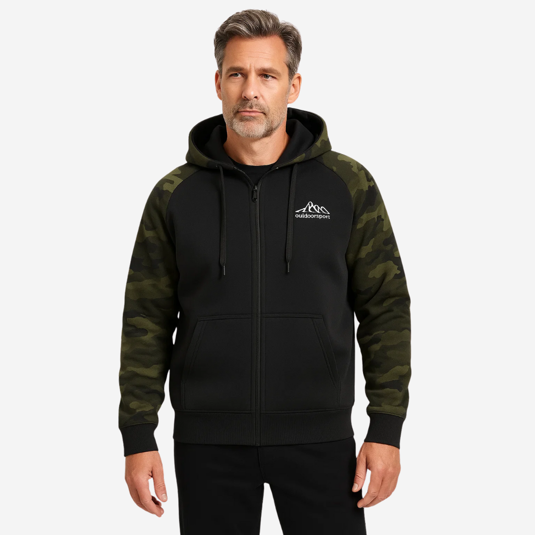 Heren Camo Fleece Hoodie – Warm & Comfortabel – Winter & Herfst