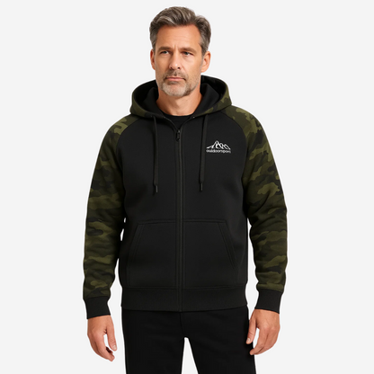 Heren Camo Fleece Hoodie – Warm & Comfortabel – Winter & Herfst