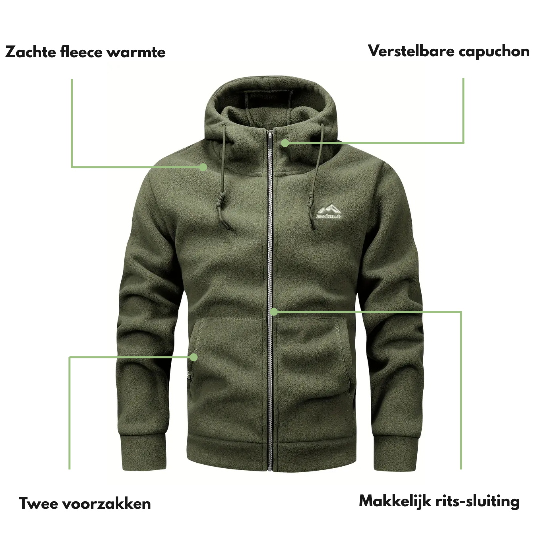 Heren Fleece Vest met Rits – Comfortabel & Ademend – Winter & Herfst