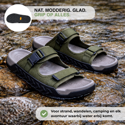 Heren Outdoor Slide Sandalen - Verstelbare Band - Antislip Zool