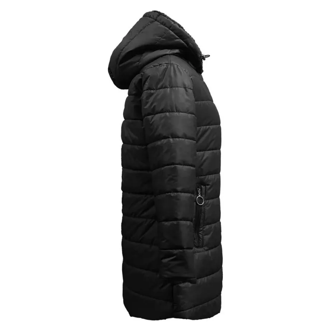Dames Winterjas – Lange Warme Parka – met Bontvoering