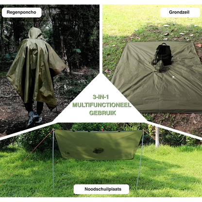 Lichtgewicht Regenponcho – Waterdicht, Ademend & Multifunctioneel