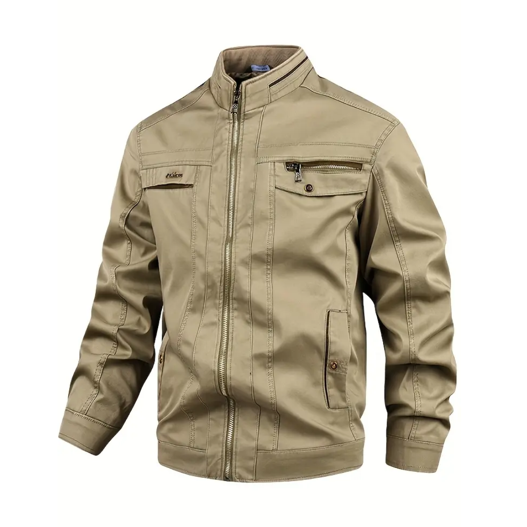 Heren Katoenen Herfst Jas – Winddicht & Casual – Outdoor