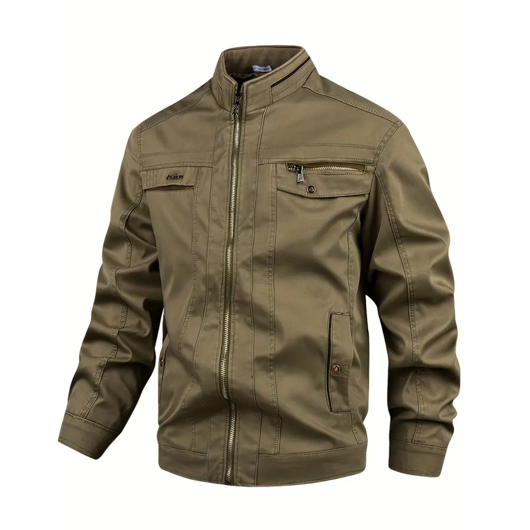Heren Katoenen Herfst Jas – Winddicht & Casual – Outdoor