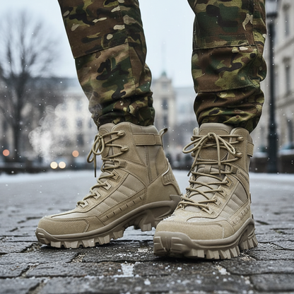 Legerkisten heren in tactical-look met zijrits