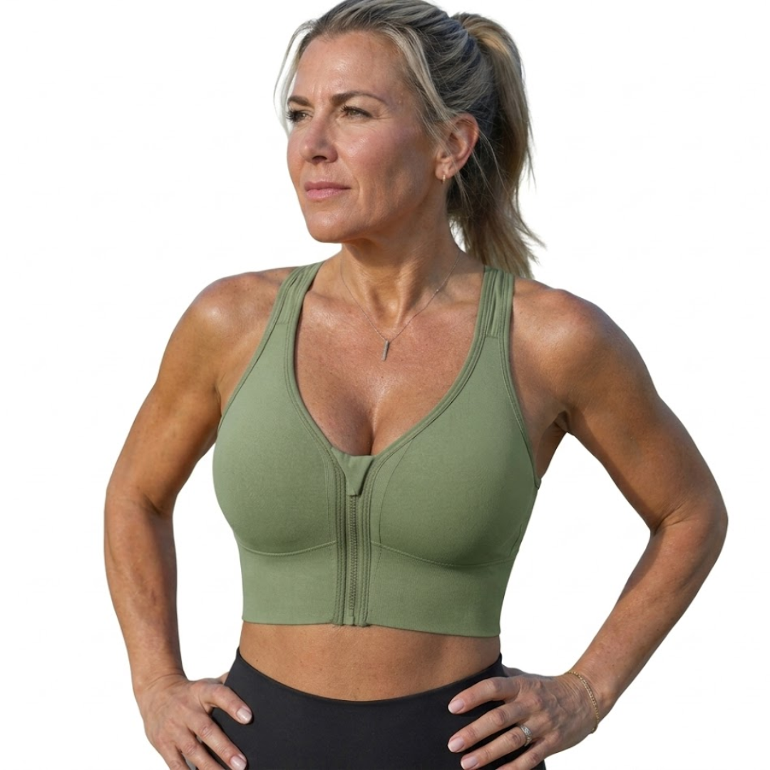 Dames Sportbeha met Rits - High Impact Racerback - Naadloos
