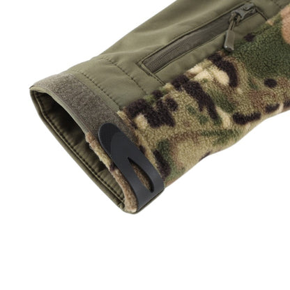 Heren fleecevest tactisch met capuchon in camouflage