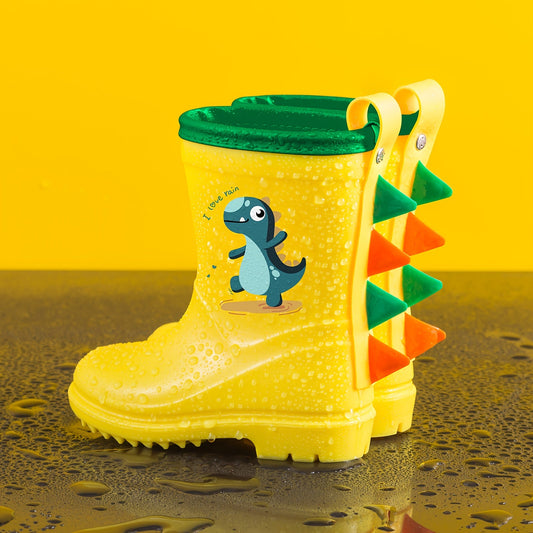 Regenlaarsjes kinderen met dinomotief