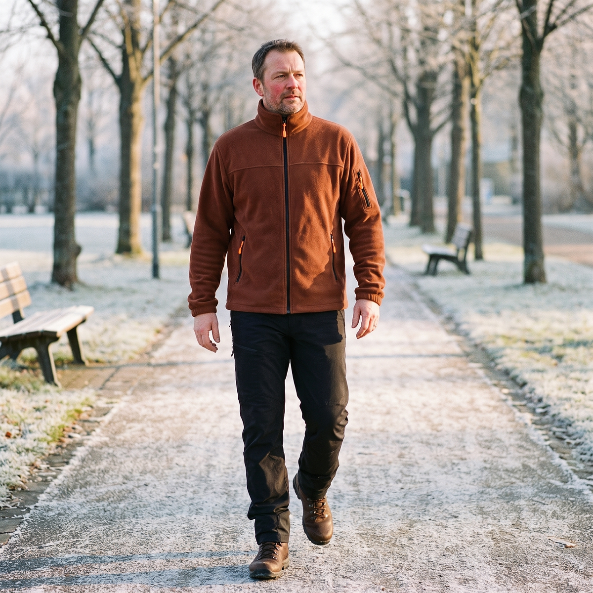 Fleecevest Heren – gedragen in de winter