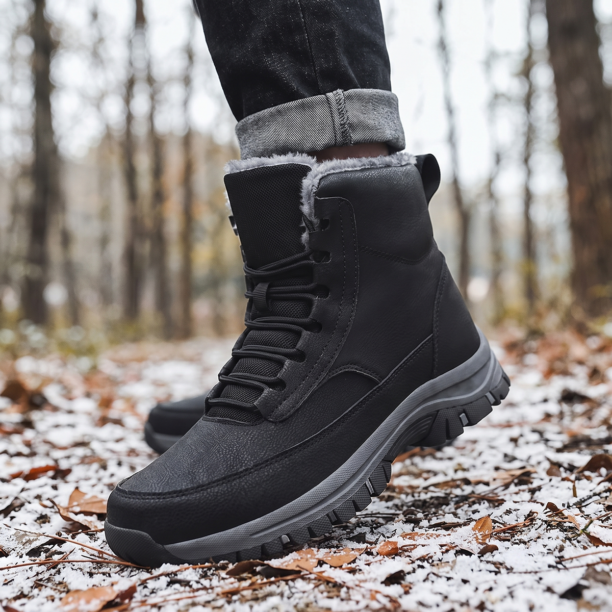Waterdichte snowboots voor heren met high-top schacht