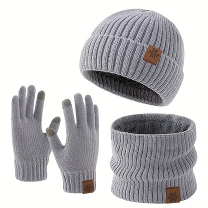 Wintermuts - 3-Delige Set met Nekwarmer en Handschoenen - Fleece Voering