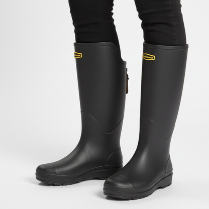 Regenlaarzen Dames Kniehoog - Waterdicht & Antislip - PVC