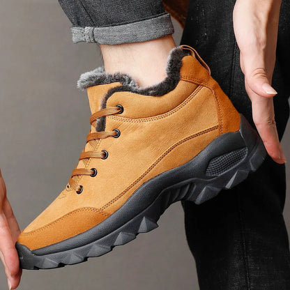 Waterdichte snowboots voor heren in het zwart