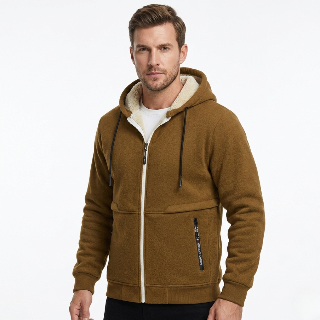 Hoodie met Rits Heren - Winddicht & Gevoerd - Diepe Zakken