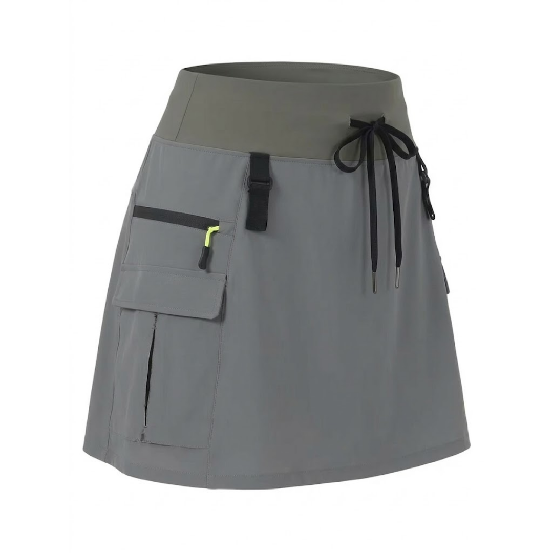 Dames Cargo Skort – Hoge Taille – Met Ingebouwde Binnenbroek