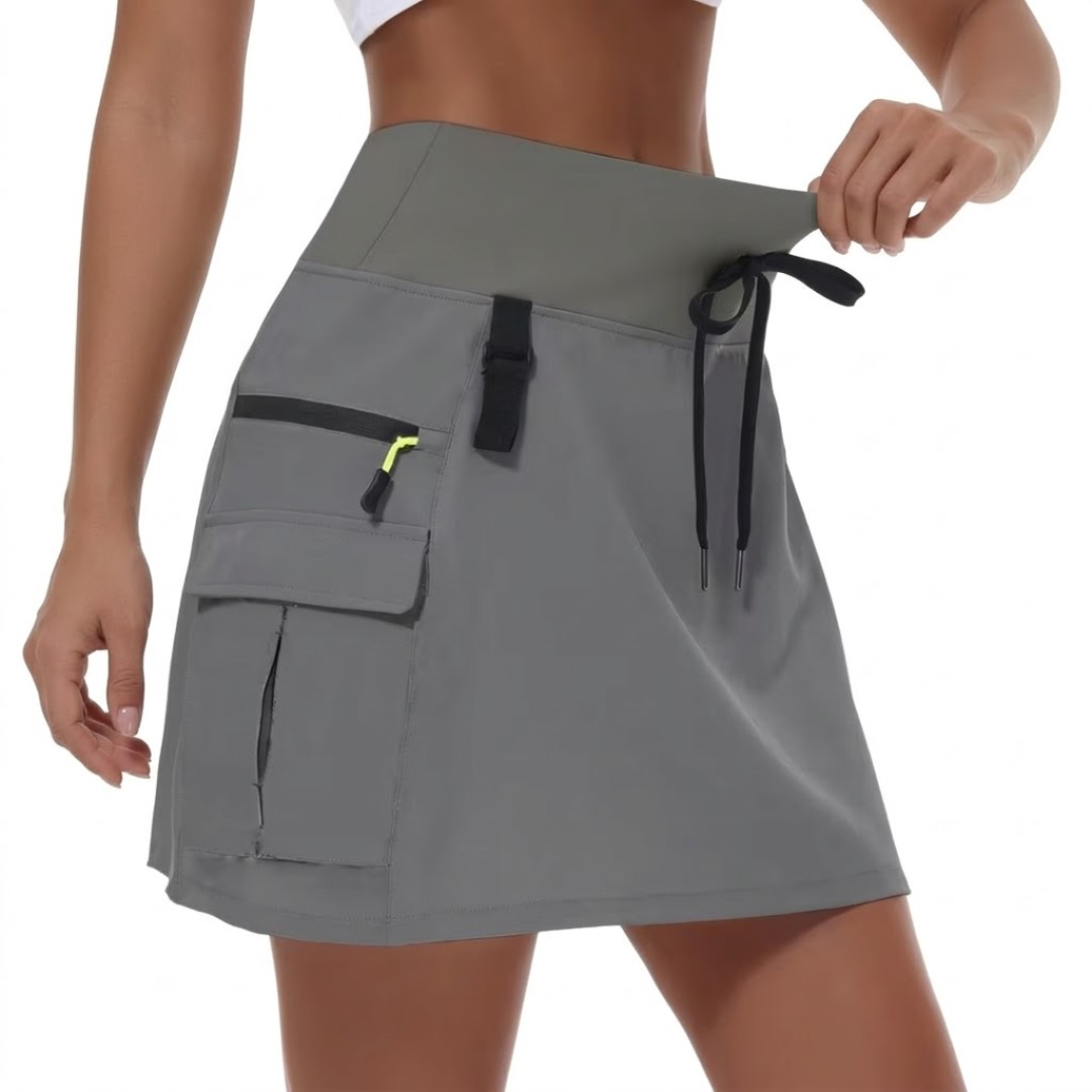 Dames Cargo Skort – Hoge Taille – Met Ingebouwde Binnenbroek