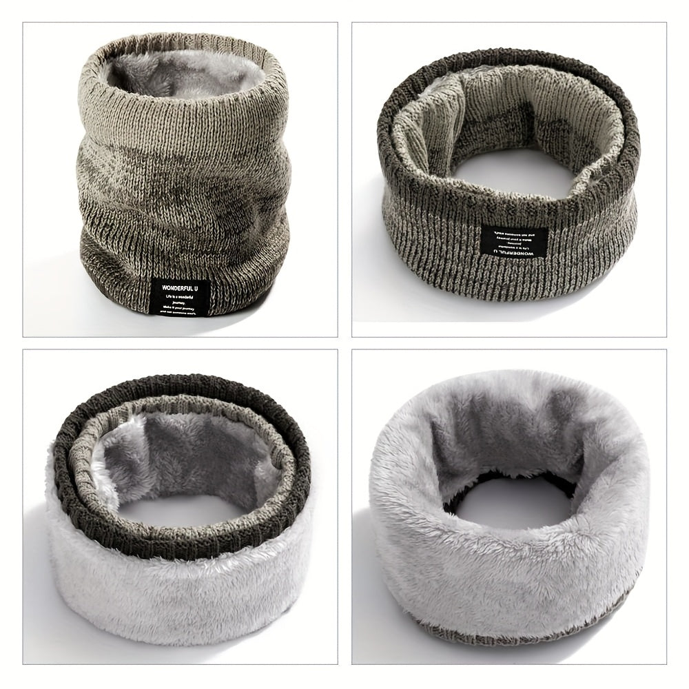 Nekwarmer met Kleurverloop - Gebreide Colsjaal - Dikke Pluche Voering