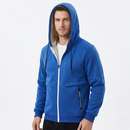 Hoodie met Rits Heren - Winddicht & Gevoerd - Diepe Zakken