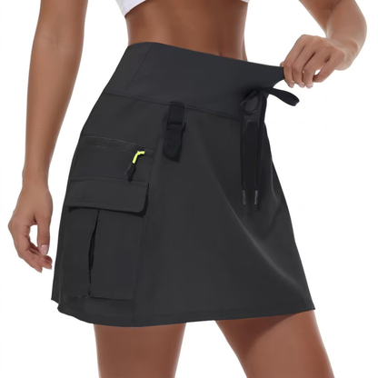 Dames Cargo Skort – Hoge Taille – Met Ingebouwde Binnenbroek