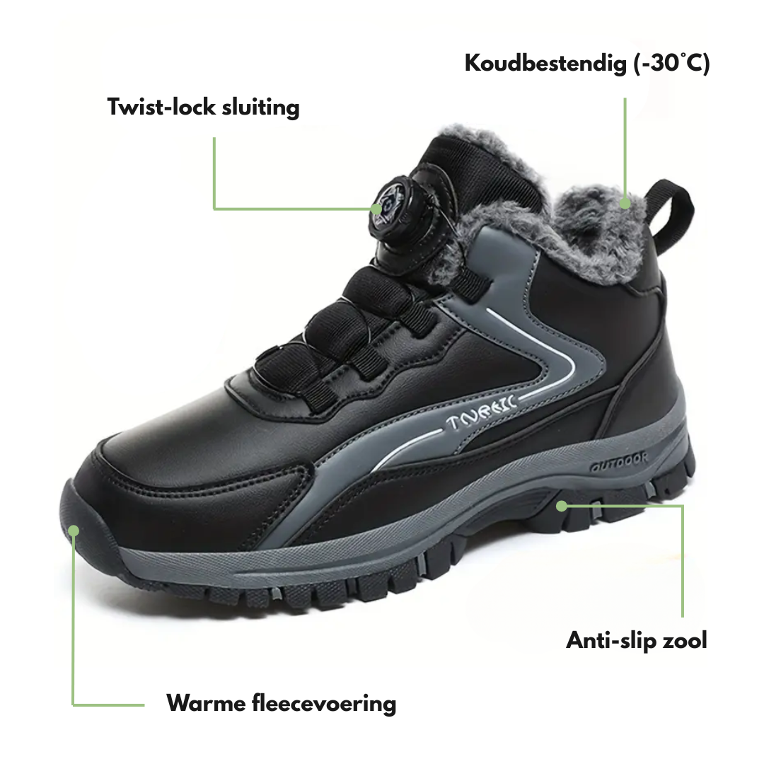 Heren Winter Outdoor Schoenen – Fleece Gevoerd – Anti-Slip Zool