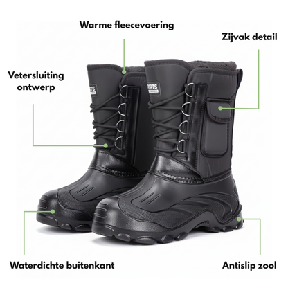 Heren Winterlaarzen – Lichtgewicht – Antislip & Warm Gevoerd