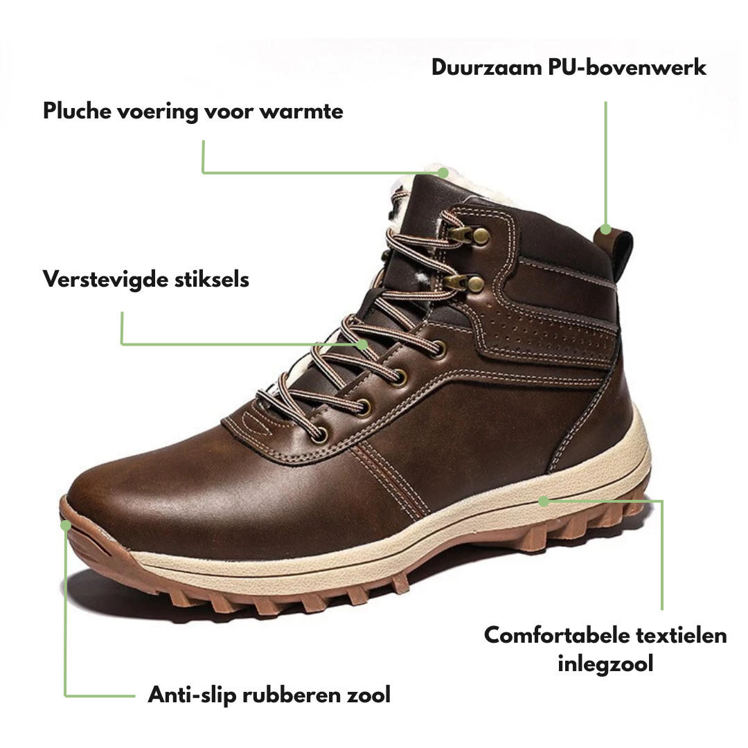 Heren Winter Wandelschoenen – Pluche Gevoerd – Waterdicht