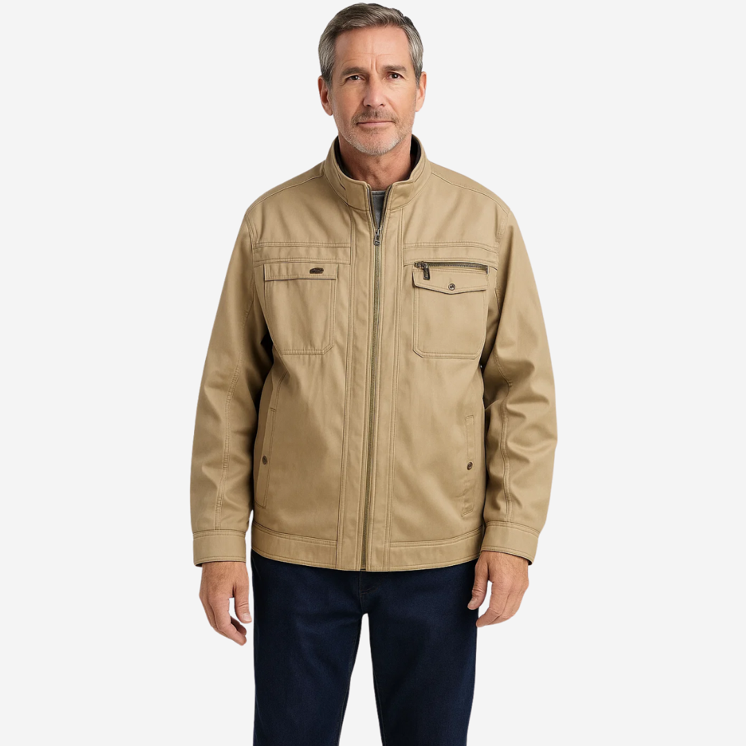 Heren Katoenen Herfst Jas – Winddicht & Casual – Outdoor