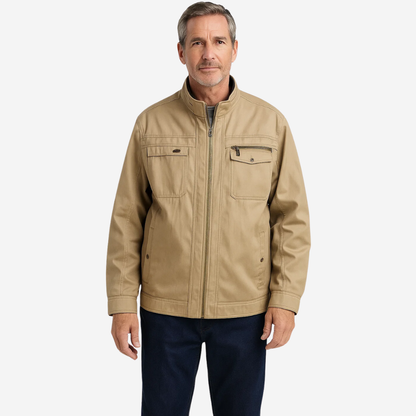Heren Katoenen Herfst Jas – Winddicht & Casual – Outdoor