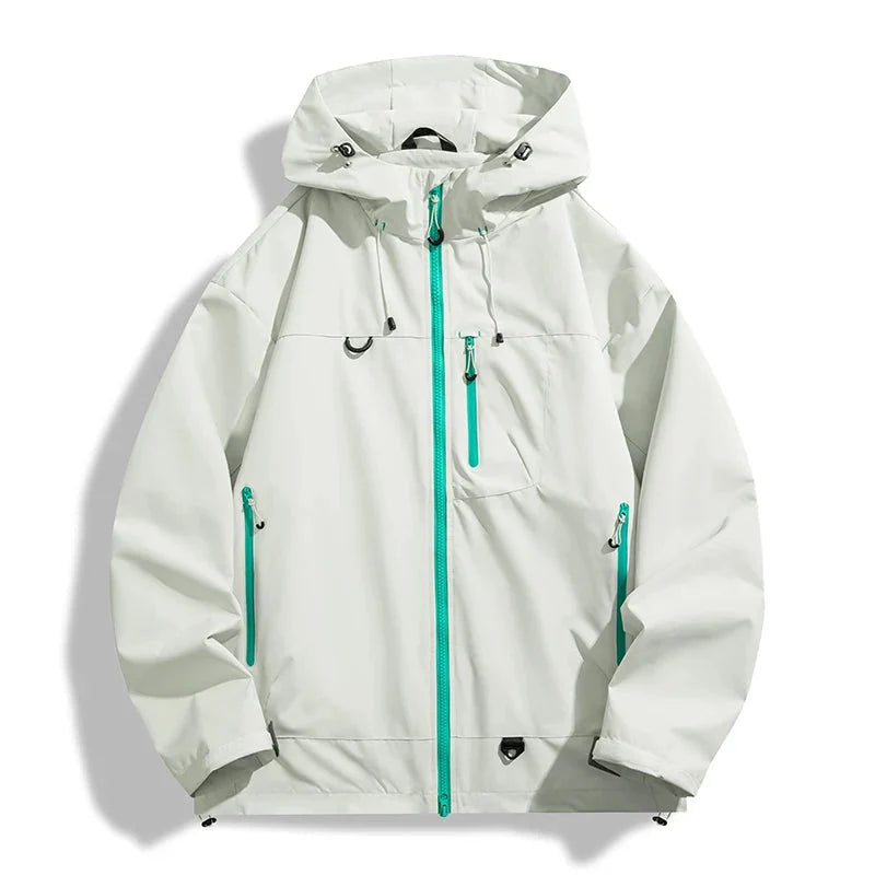 Waterdichte jas unisex met verstelbare capuchon
