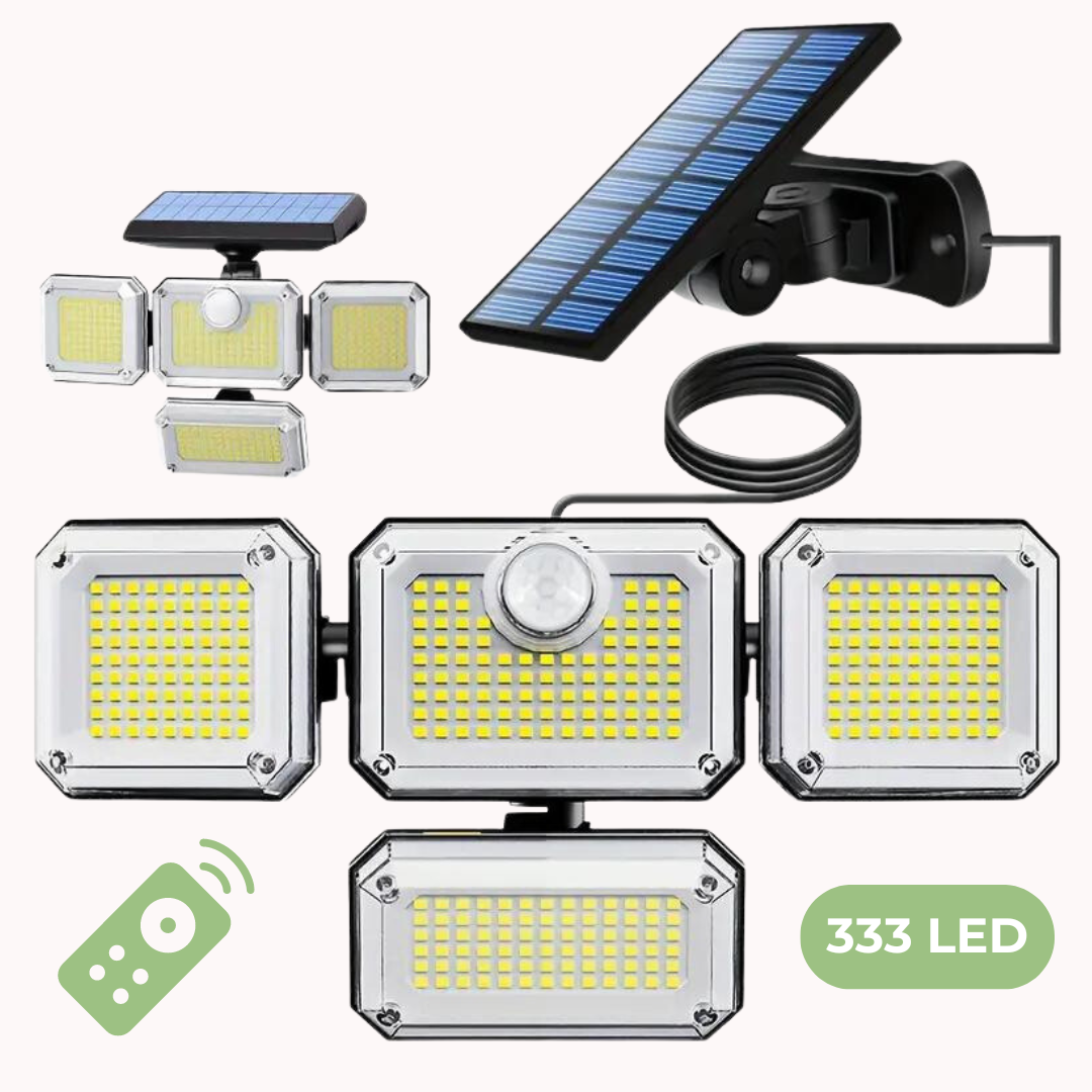 Solar Buitenlamp - bewegingssensor - 333 LED