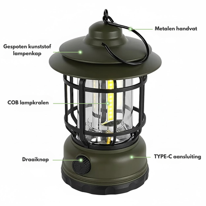 LED Kampeerlamp – Oplaadbaar – Waterdicht & Dimbaar