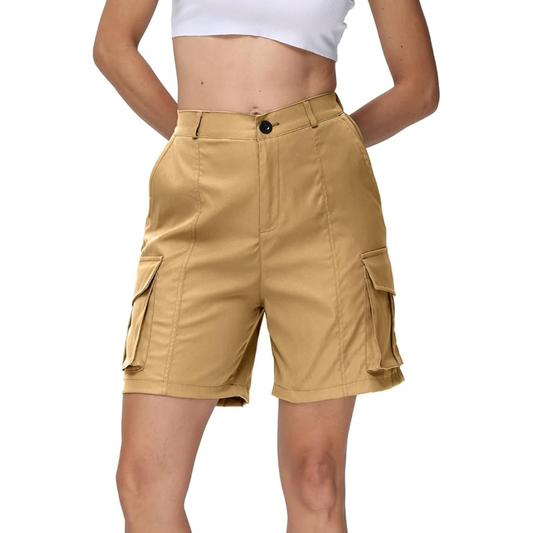 Dames Wandelshort - Multi-Pocket Cargo - Sneldrogend