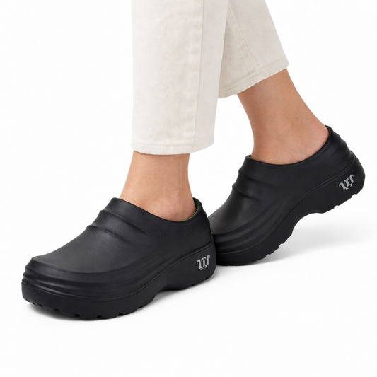 Dames Instap Clogs – Brede Voet – Dempend Voetbed