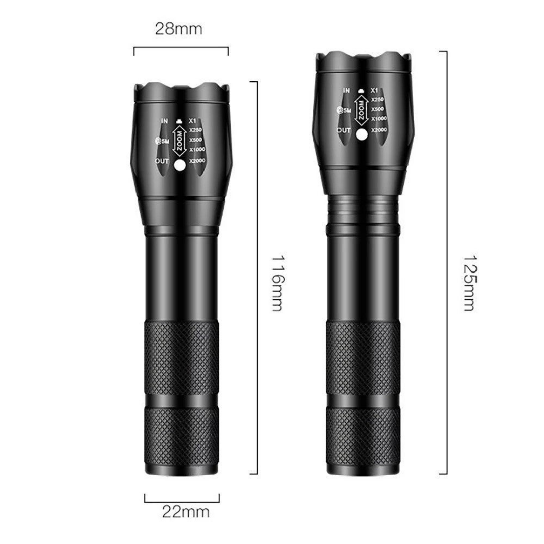 Mini LED Zaklamp – Zoom Focus & IPX5 – Aluminium Penlight