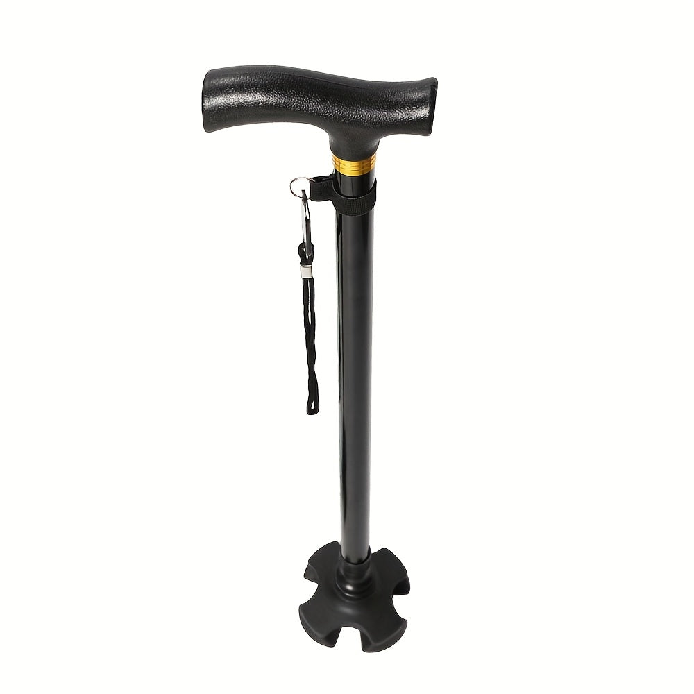 Wandelstok voor Senioren - Verstelbaar 60–98 cm - 4-Poots Antislip Voet