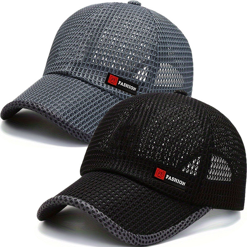 Mesh Baseballcaps 2-Pack - Snel Drogend - Verstelbaar
