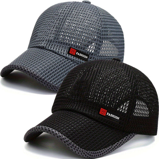 Mesh Baseballcaps 2-Pack - Snel Drogend - Verstelbaar
