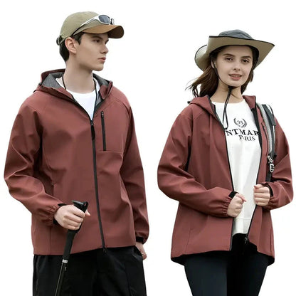 Softshell jas unisex met capuchon en meshvoering