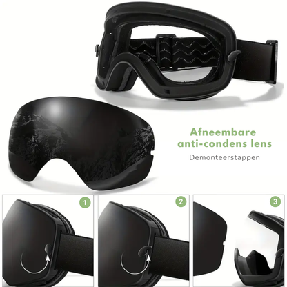 Unisex Ski Bril – Anti-condens – UV400 & Nachtzichtbescherming