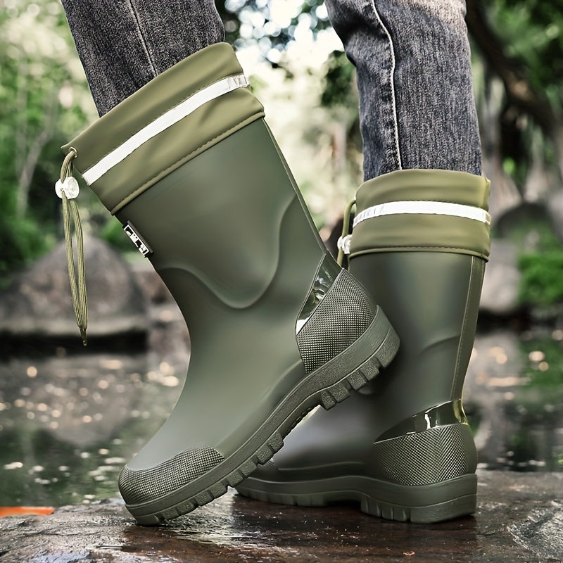 Heren regenlaarzen met halfhoge schacht, waterdicht