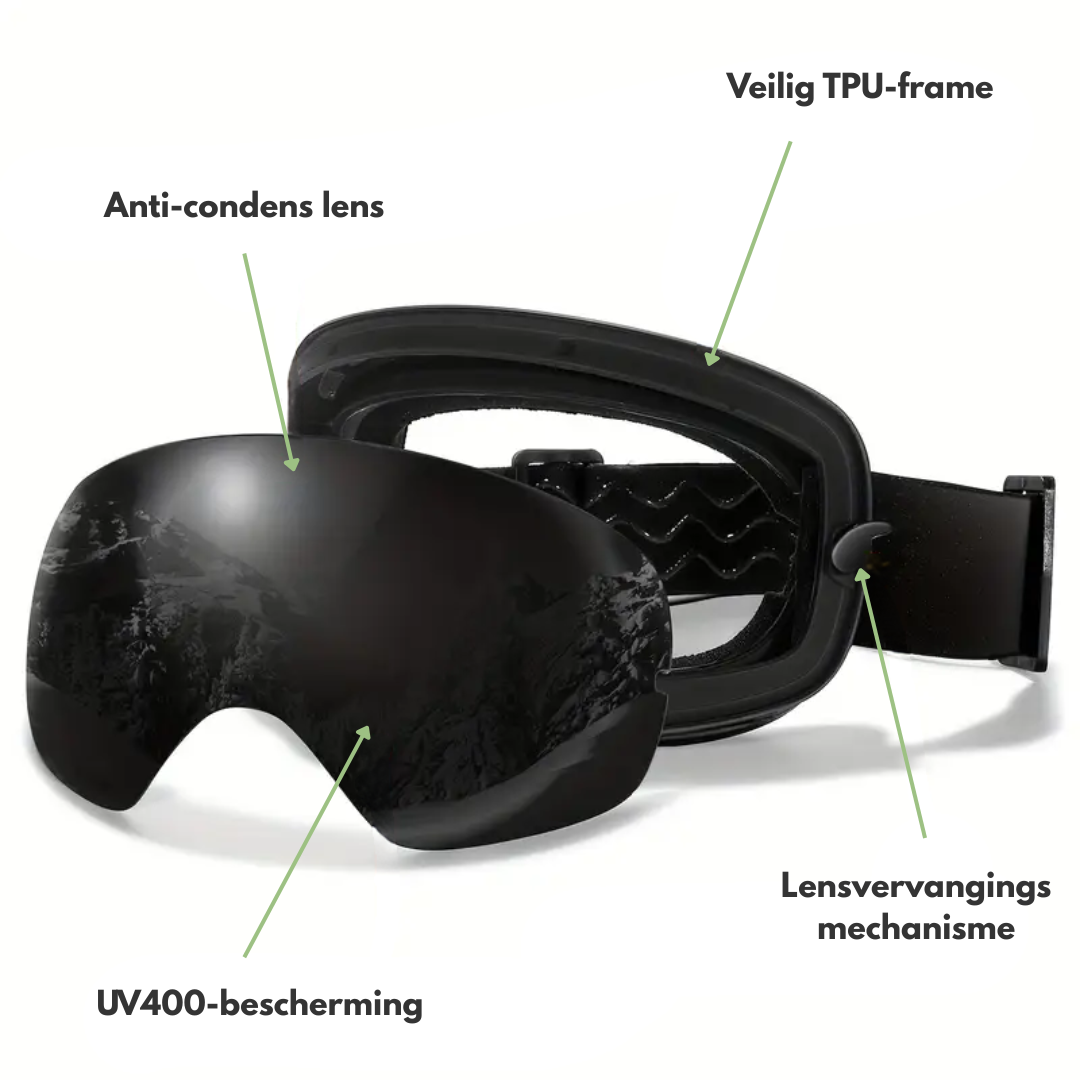 Unisex Ski Bril – Anti-condens – UV400 & Nachtzichtbescherming